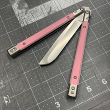 Load image into Gallery viewer, Revolution v2  Hand-ground D2 blade - Pink G10 inserts