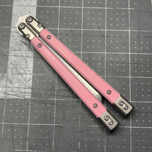 Load image into Gallery viewer, Revolution v2  Hand-ground D2 blade - Pink G10 inserts