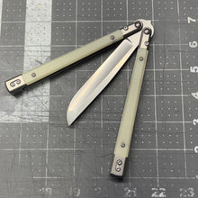 Load image into Gallery viewer, Revolution v2  Hand-ground D2 blade - Ghost Jade G10 inserts