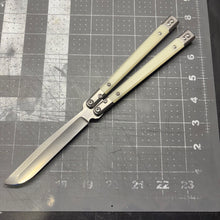 Load image into Gallery viewer, Revolution v2  Hand-ground D2 blade - Ghost Jade G10 inserts
