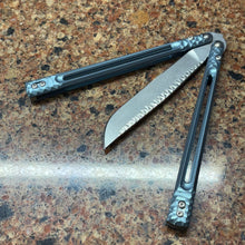 Load image into Gallery viewer, Campanile Rock Textured - Light Blue Ano - AEB-L stainless, CNC Production blade