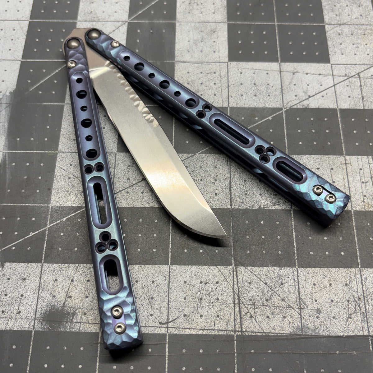 BCv2 - Textured - HV Blue Ano - Tanto - Production Blade – palethiusdesigns