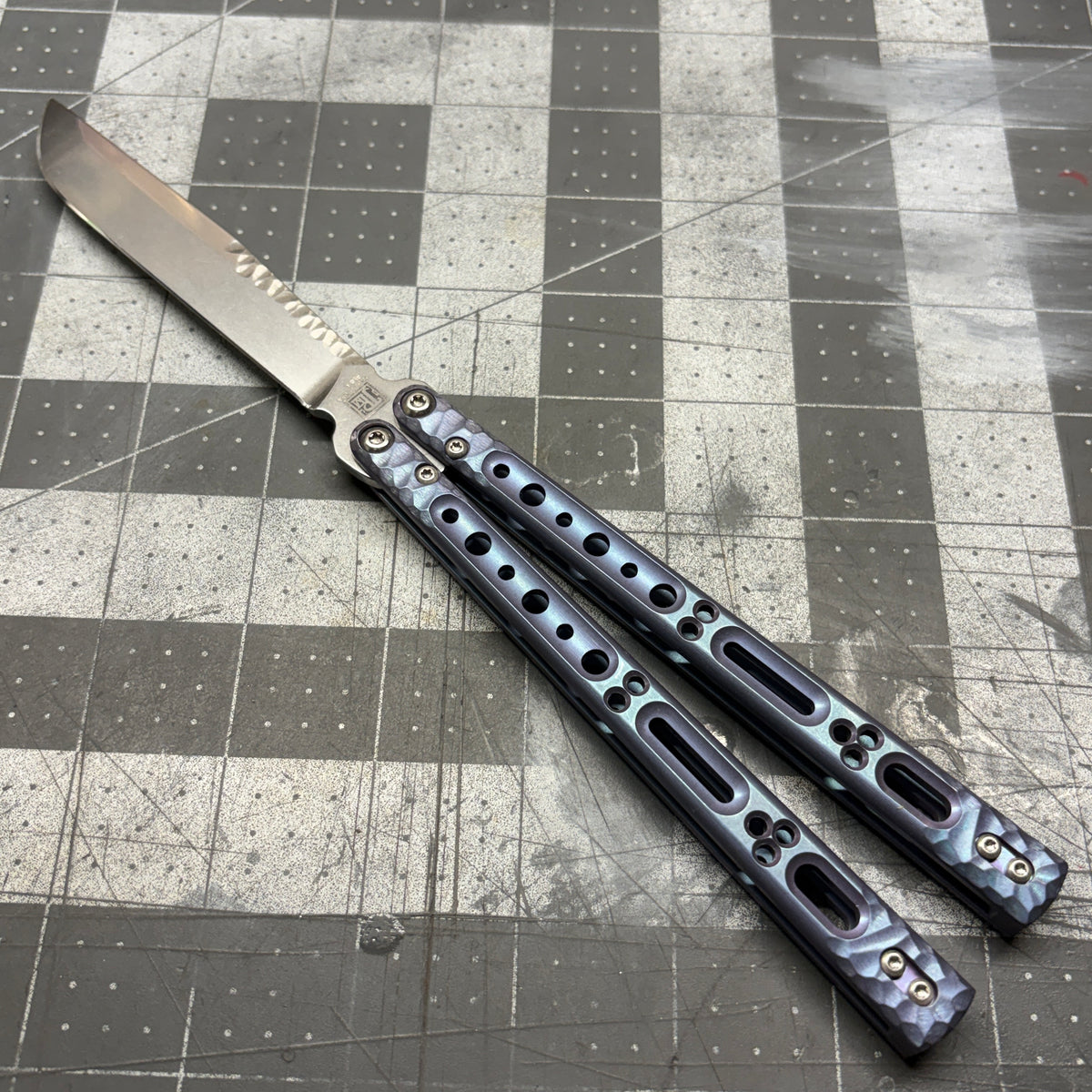BCv2 - Textured - HV Blue Ano - Tanto - Production Blade – palethiusdesigns