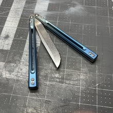 Load image into Gallery viewer, Campanile Anodized - Blue Fade/Gold Spacers - AEB-L - CNC Production blade